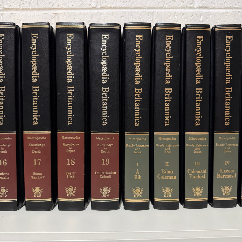 1981 Encyclopaedia Britannica Micropaedia Complete 30 Book set, Black Edition, Gold Top