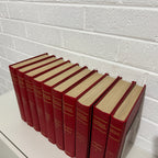 1963 The Grolier Society Australian Encyclopedia, 10 x Book Set, Red Edition VG