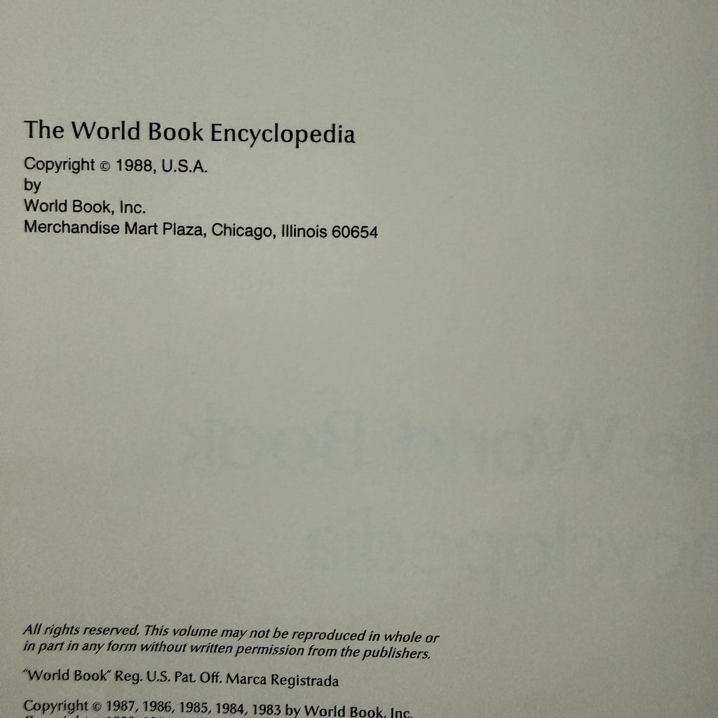 1988 World Book Encyclopedia Complete 24 Book Set, Burgundy Edition, Gold Top