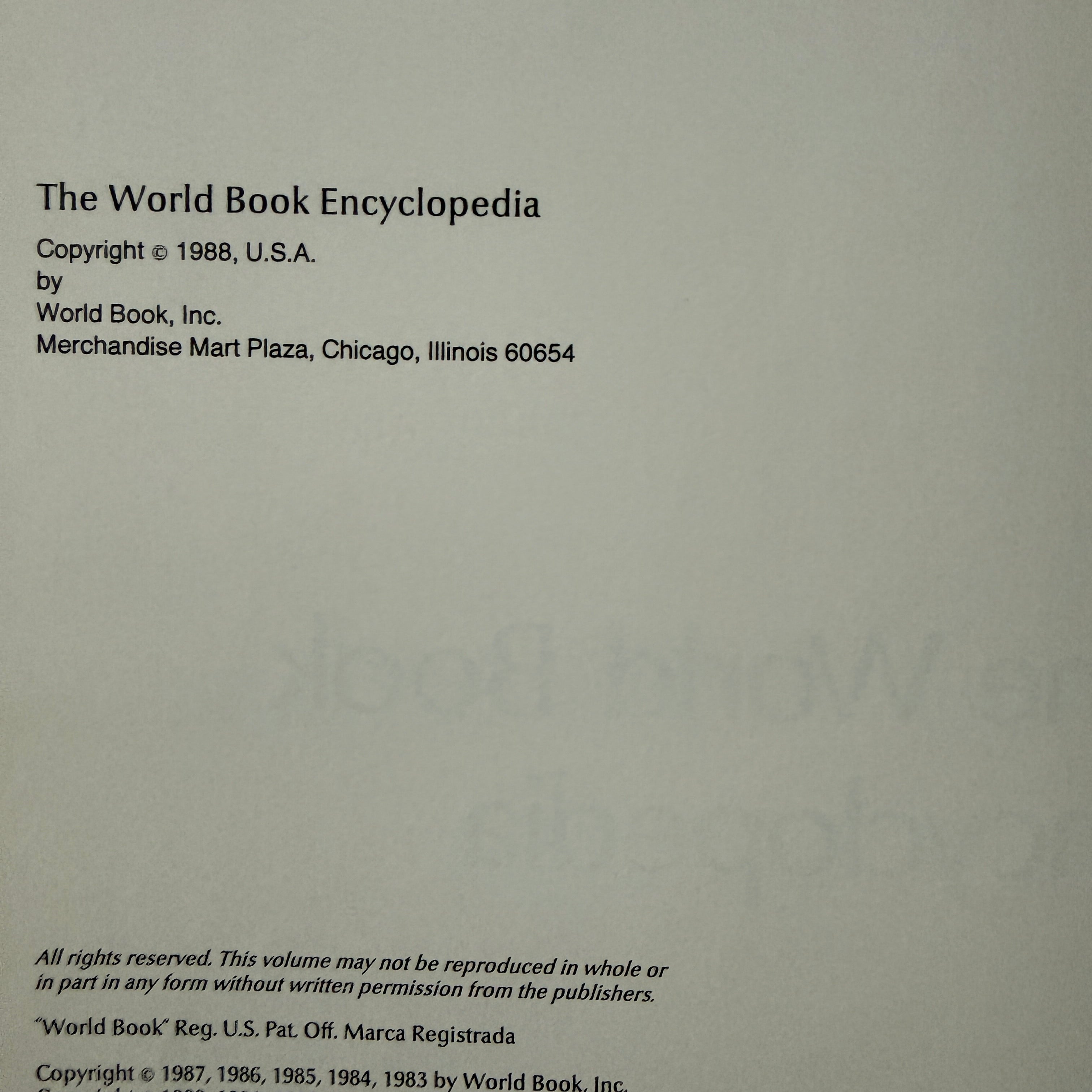 1988 World Book Encyclopedia Complete 24 Book Set, Burgundy Edition, Gold Top