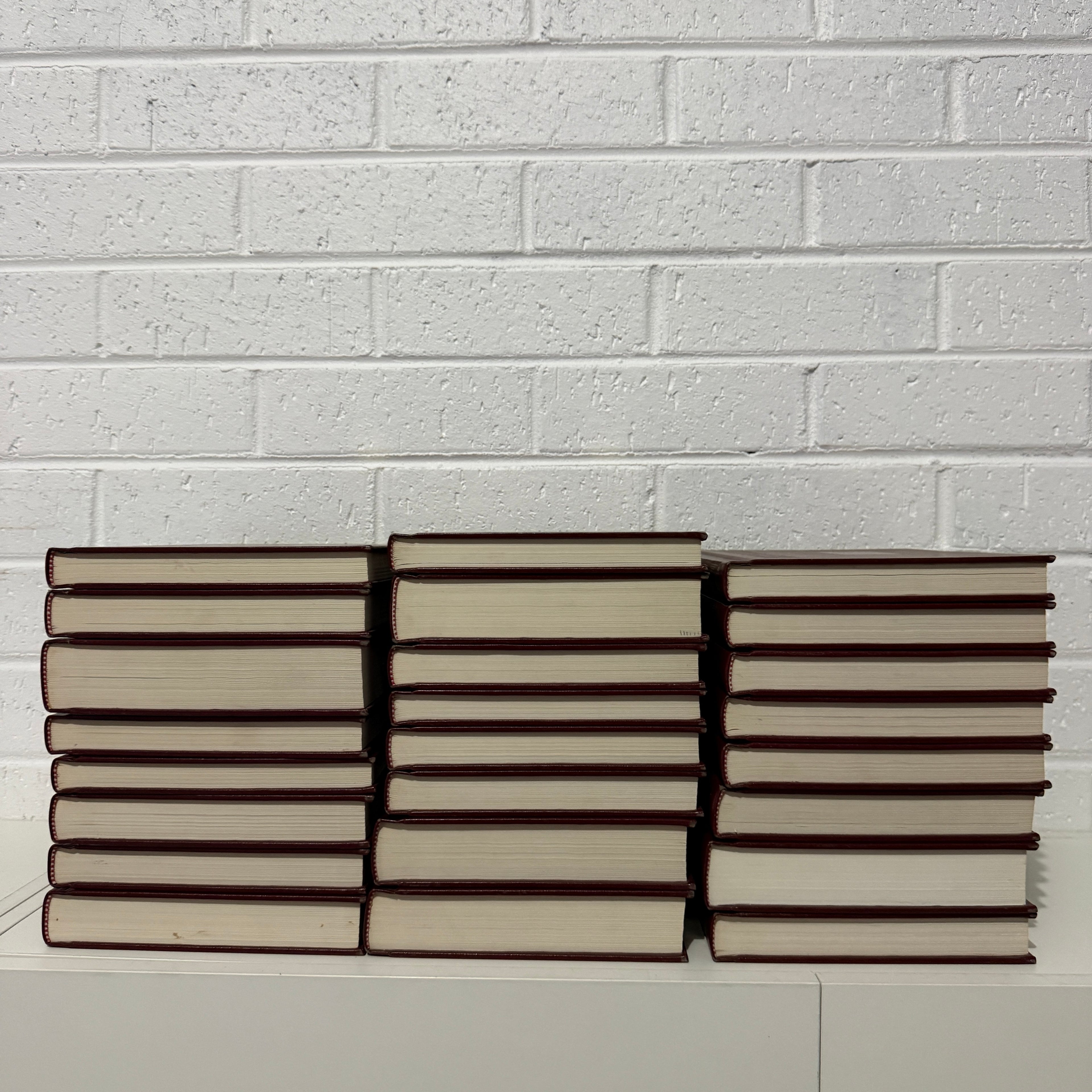 1988 World Book Encyclopedia Complete 24 Book Set, Burgundy Edition, Gold Top