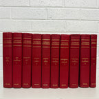 1963 The Grolier Society Australian Encyclopedia, 10 x Book Set, Red Edition VG
