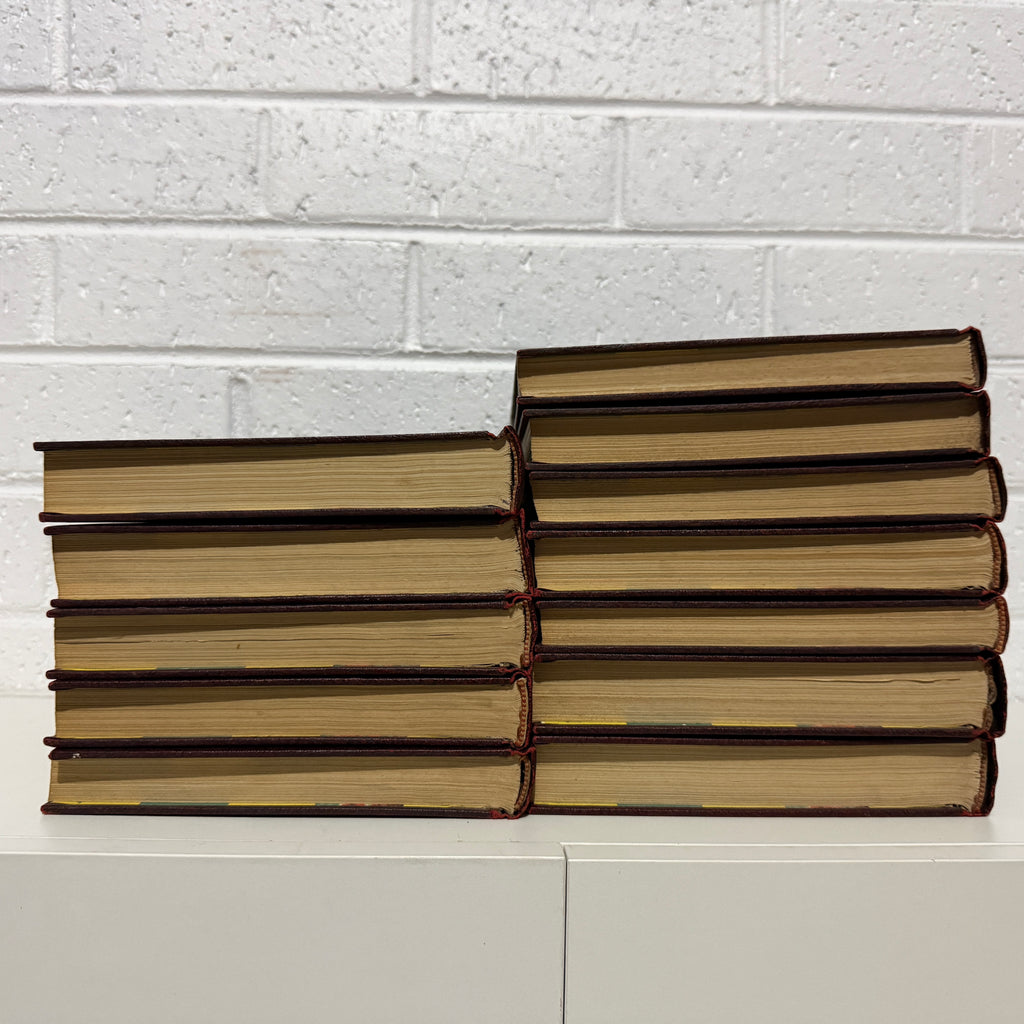 1964 Childrens Encyclopaedia Britannica Complete 12 Book Set, Burgundy Edition