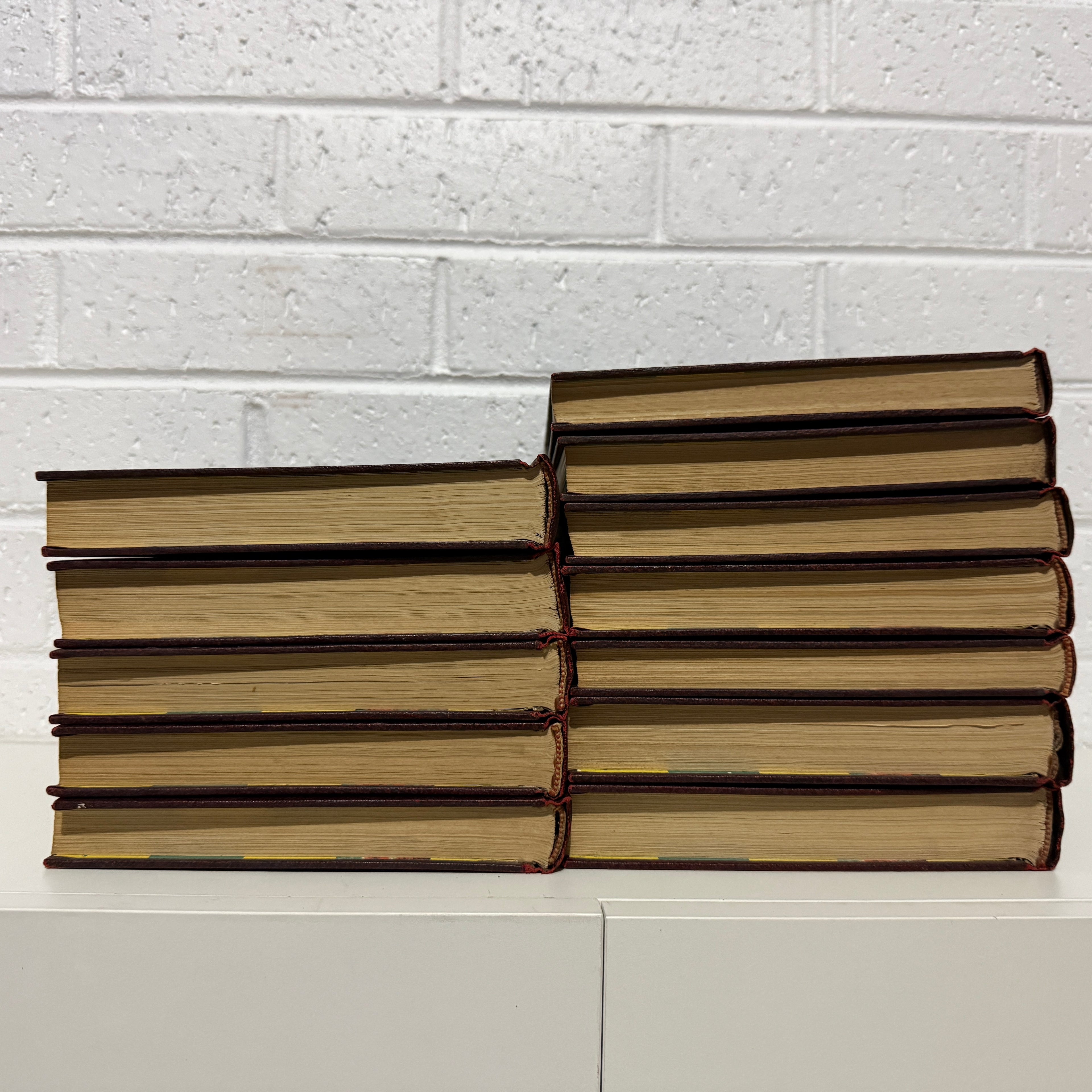1964 Childrens Encyclopaedia Britannica Complete 12 Book Set, Burgundy Edition