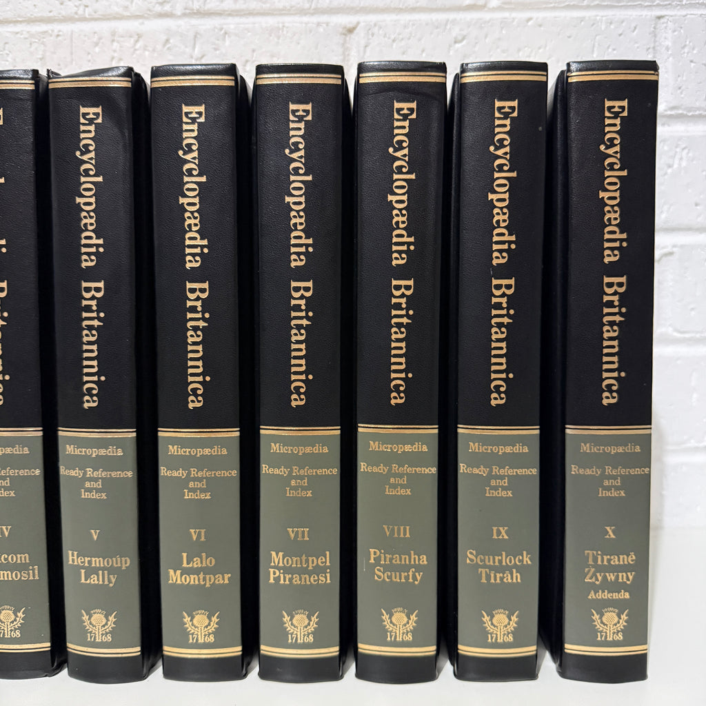 1981 Encyclopaedia Britannica Micropaedia Complete 30 Book set, Black Edition, Gold Top