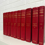 1963 The Grolier Society Australian Encyclopedia, 10 x Book Set, Red Edition VG