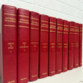 1963 The Grolier Society Australian Encyclopedia, 10 x Book Set, Red Edition VG