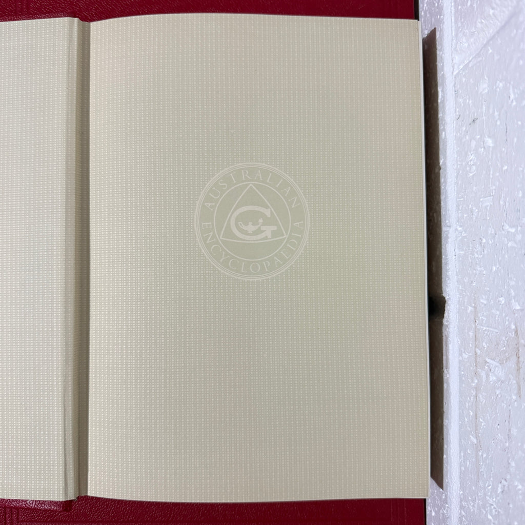 1963 The Grolier Society Australian Encyclopedia, 10 x Book Set, Red Edition VG