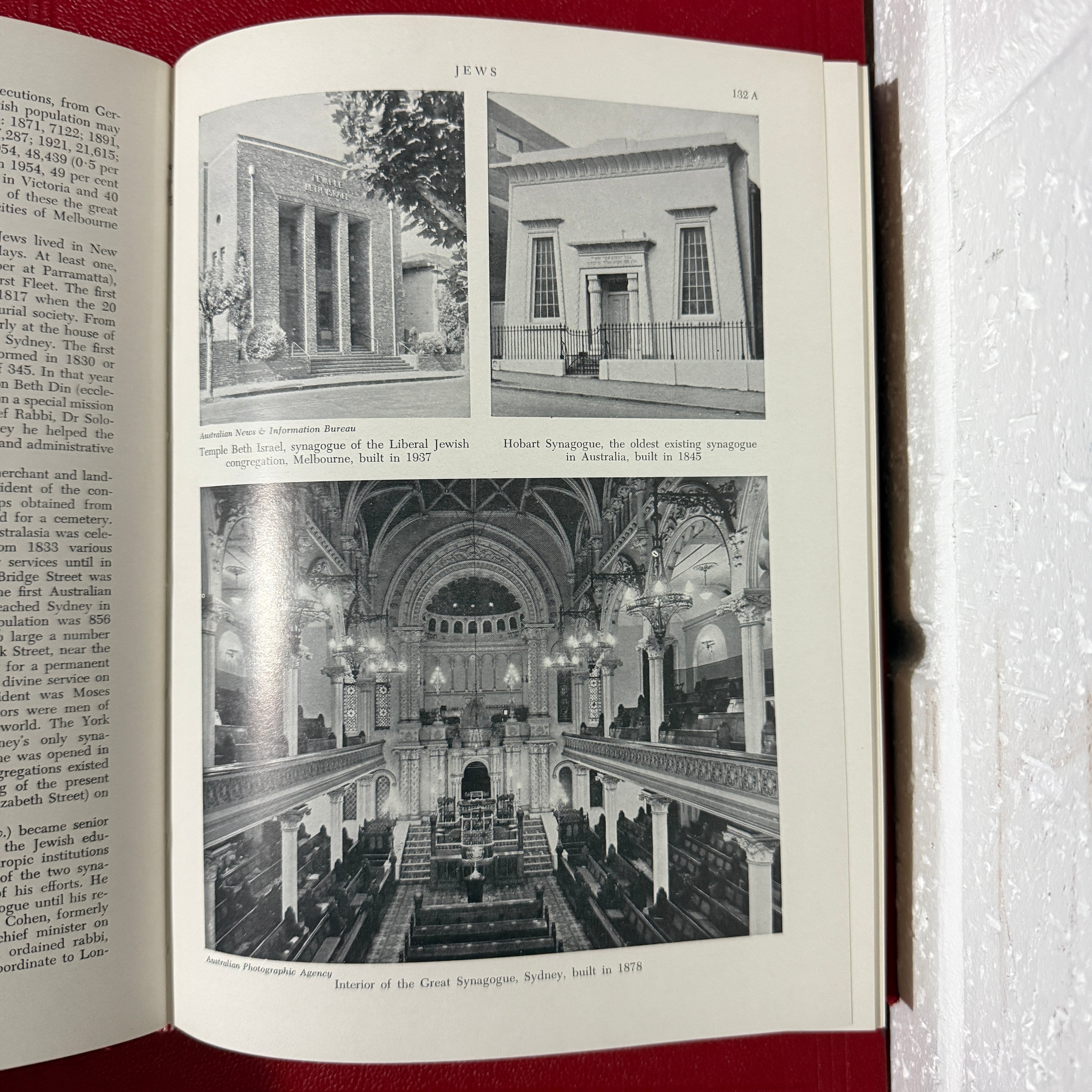 1963 The Grolier Society Australian Encyclopedia, 10 x Book Set, Red Edition VG