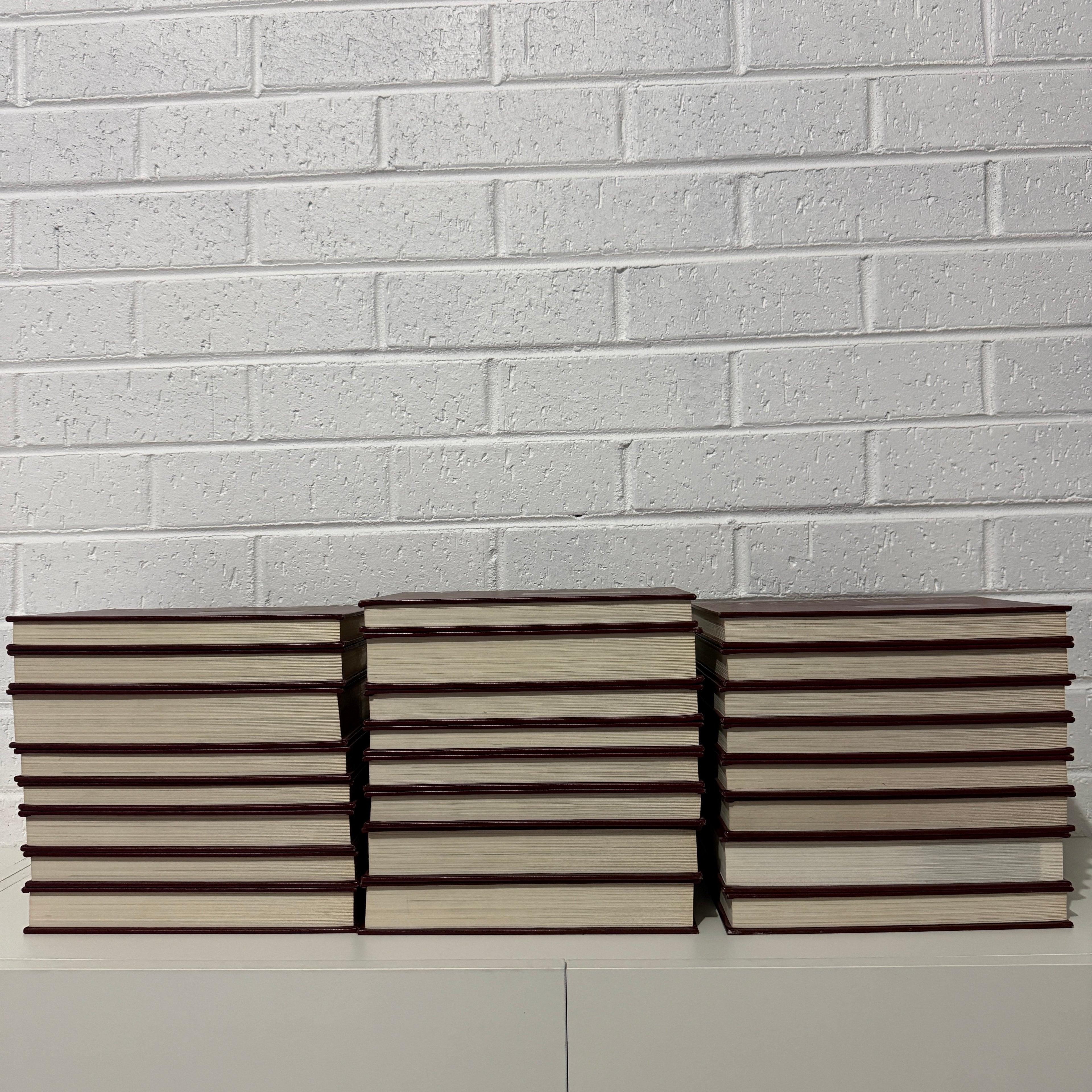 1988 World Book Encyclopedia Complete 24 Book Set, Burgundy Edition, Gold Top