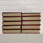 1963 The Grolier Society Australian Encyclopedia, 10 x Book Set, Red Edition VG