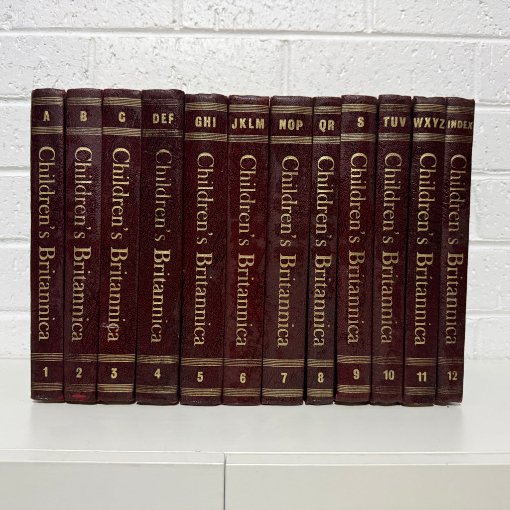 1964 Childrens Encyclopaedia Britannica Complete 12 Book Set, Burgundy Edition
