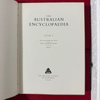 1963 The Grolier Society Australian Encyclopedia, 10 x Book Set, Red Edition VG
