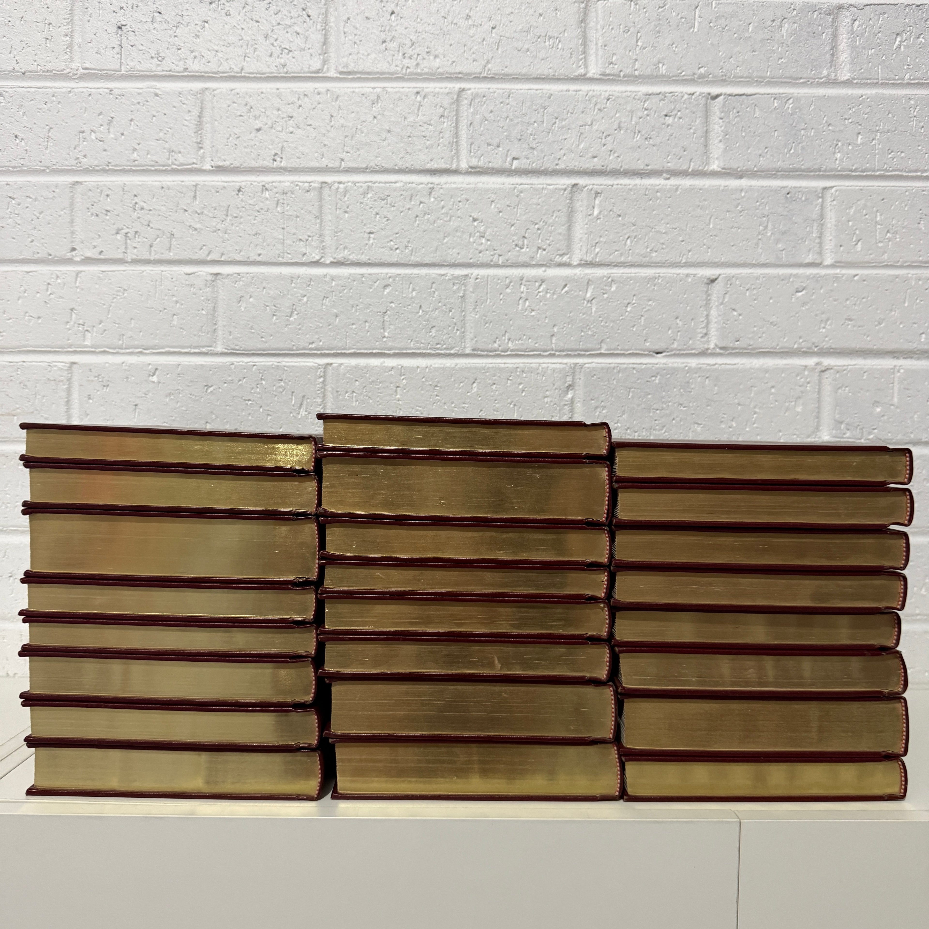 1988 World Book Encyclopedia Complete 24 Book Set, Burgundy Edition, Gold Top
