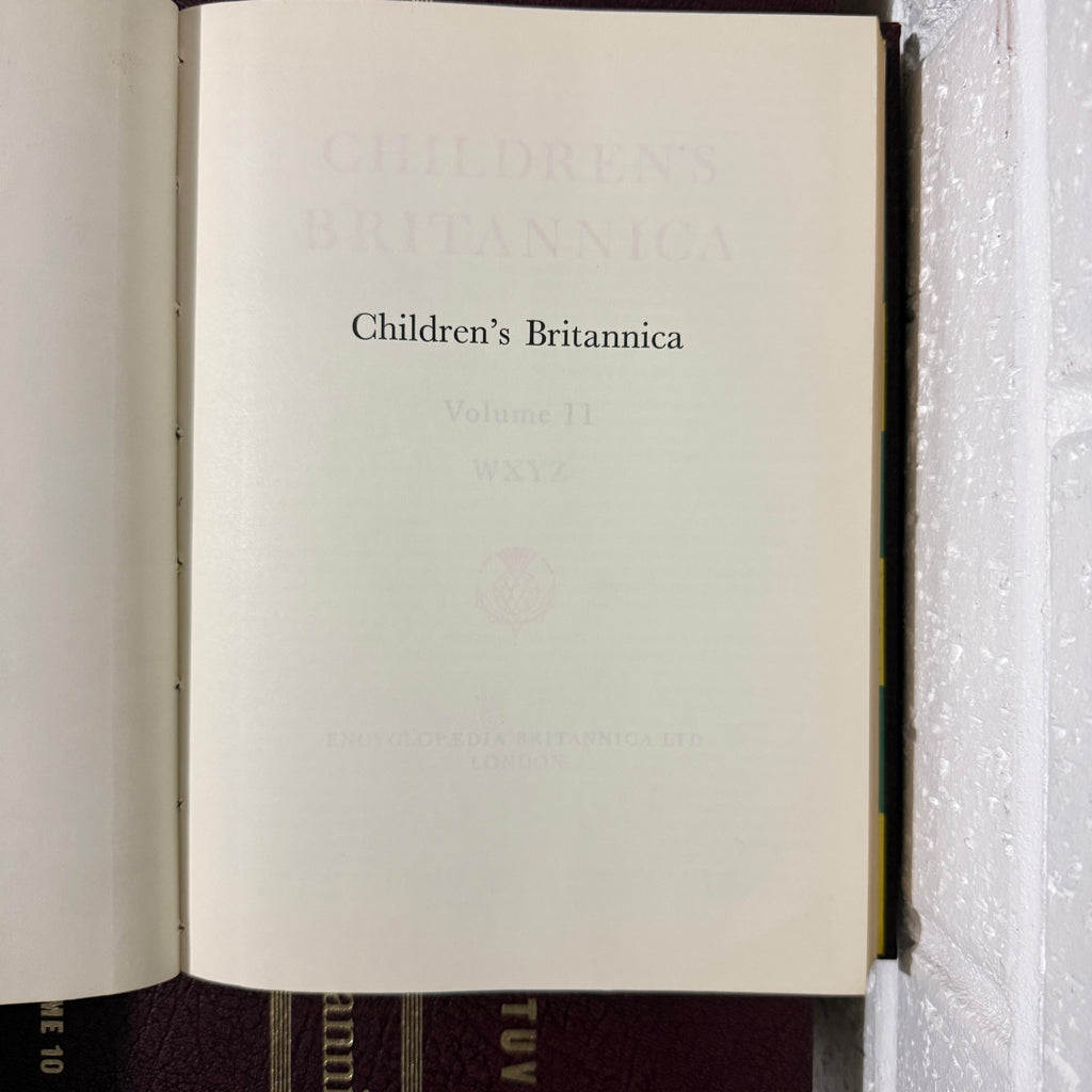1964 Childrens Encyclopaedia Britannica Complete 12 Book Set, Burgundy Edition