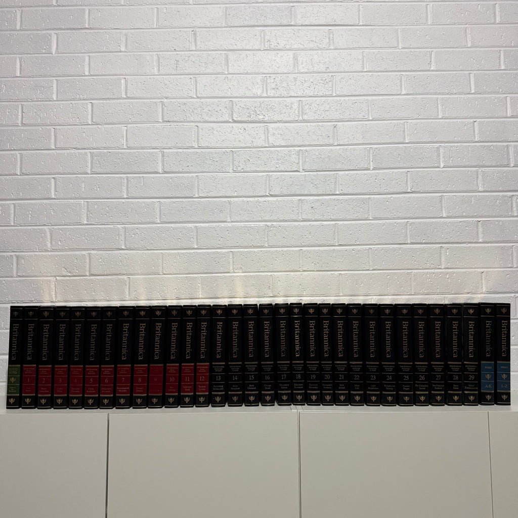 1991 Encyclopaedia Britannica Micropaedia Complete 32 Book Set, Black Edition, Gold Top