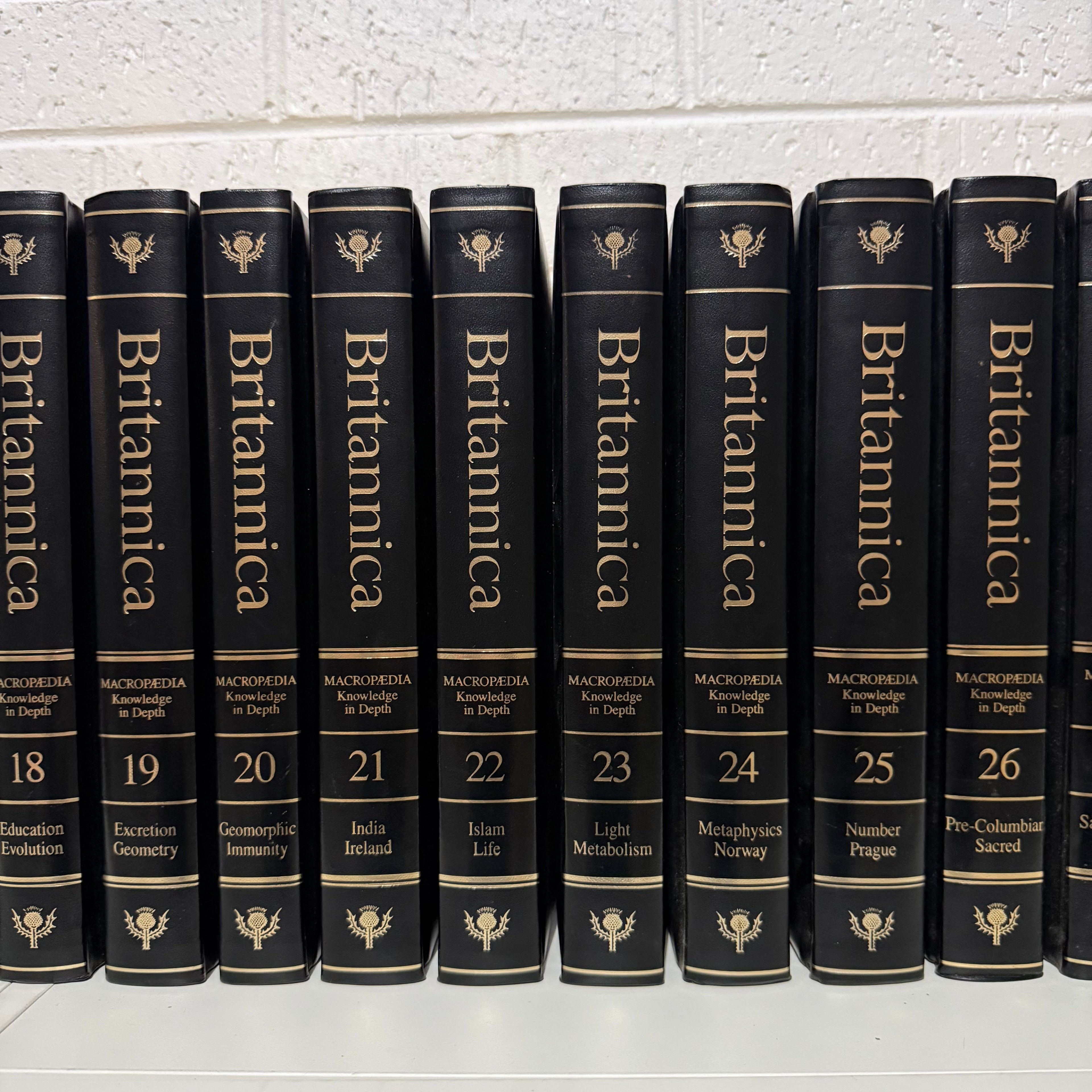 1991 Encyclopaedia Britannica Micropaedia Complete 32 Book Set, Black Edition, Gold Top