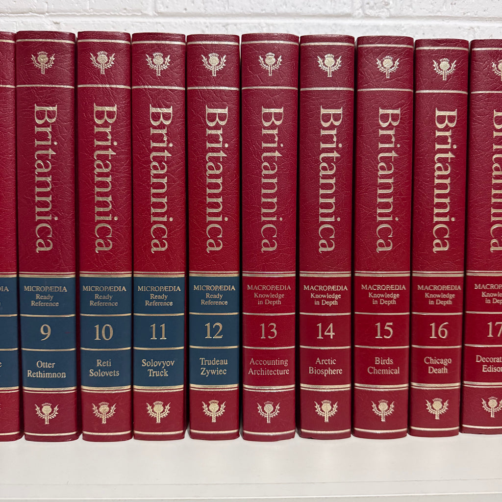 1990 Encyclopaedia Britannica Micropaedia Complete 32 Book Set, Red Edition