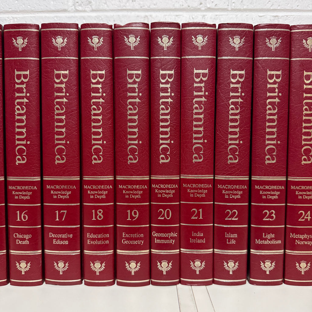 1990 Encyclopaedia Britannica Micropaedia Complete 32 Book Set, Red Edition