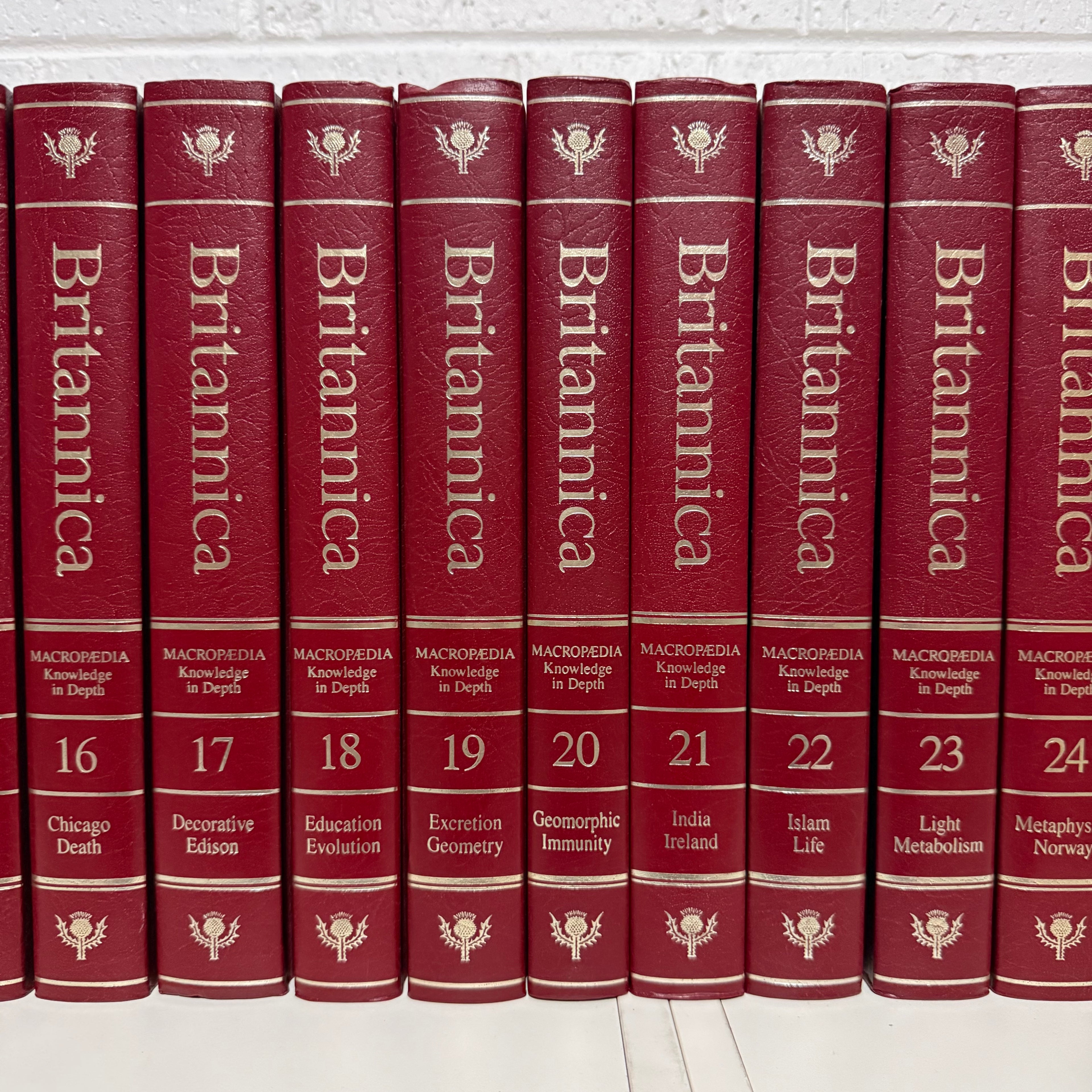 1990 Encyclopaedia Britannica Micropaedia Complete 32 Book Set, Red Edition
