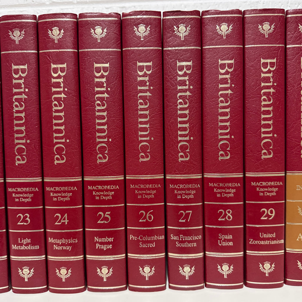 1990 Encyclopaedia Britannica Micropaedia Complete 32 Book Set, Red Edition