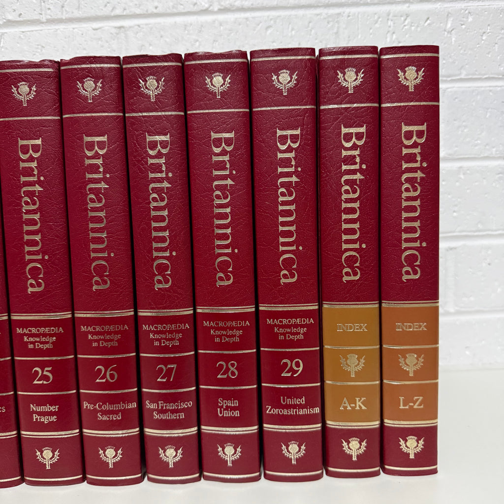 1990 Encyclopaedia Britannica Micropaedia Complete 32 Book Set, Red Edition