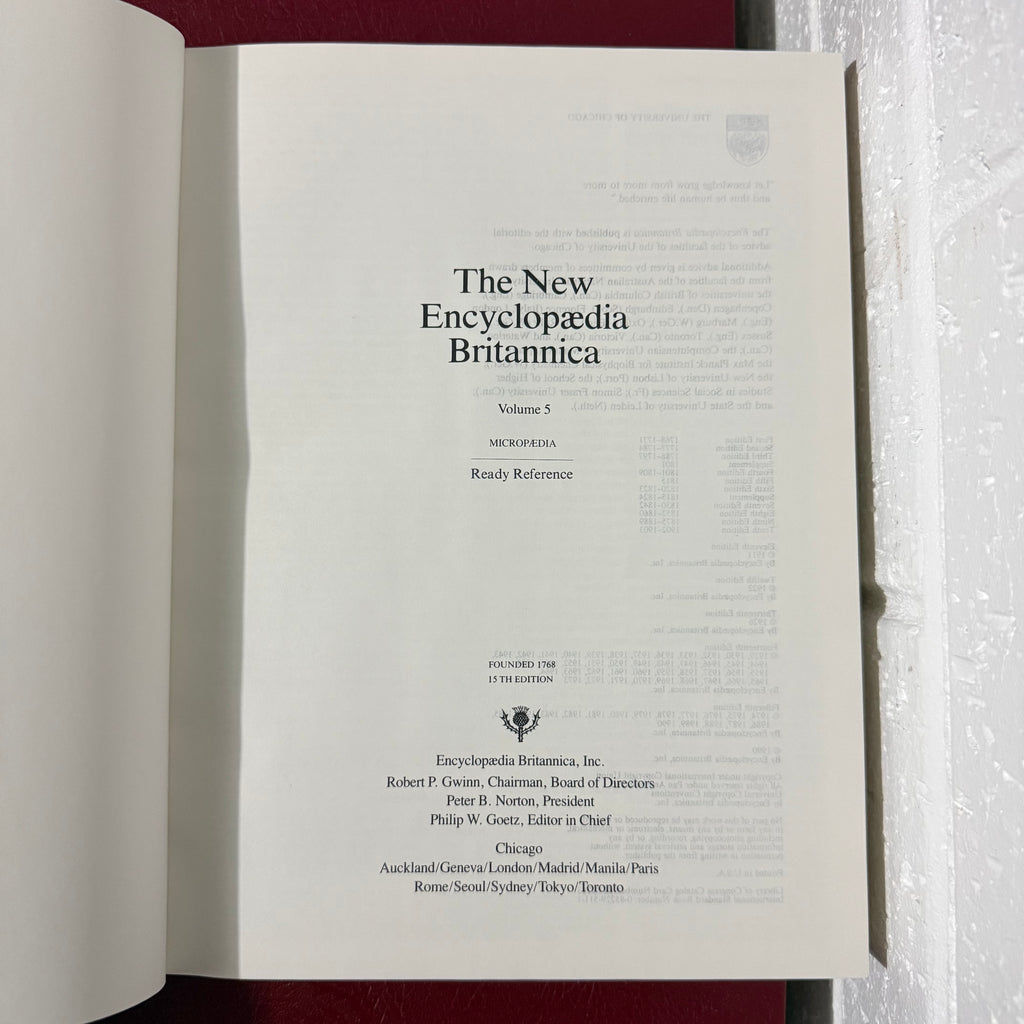 1990 Encyclopaedia Britannica Micropaedia Complete 32 Book Set, Red Edition