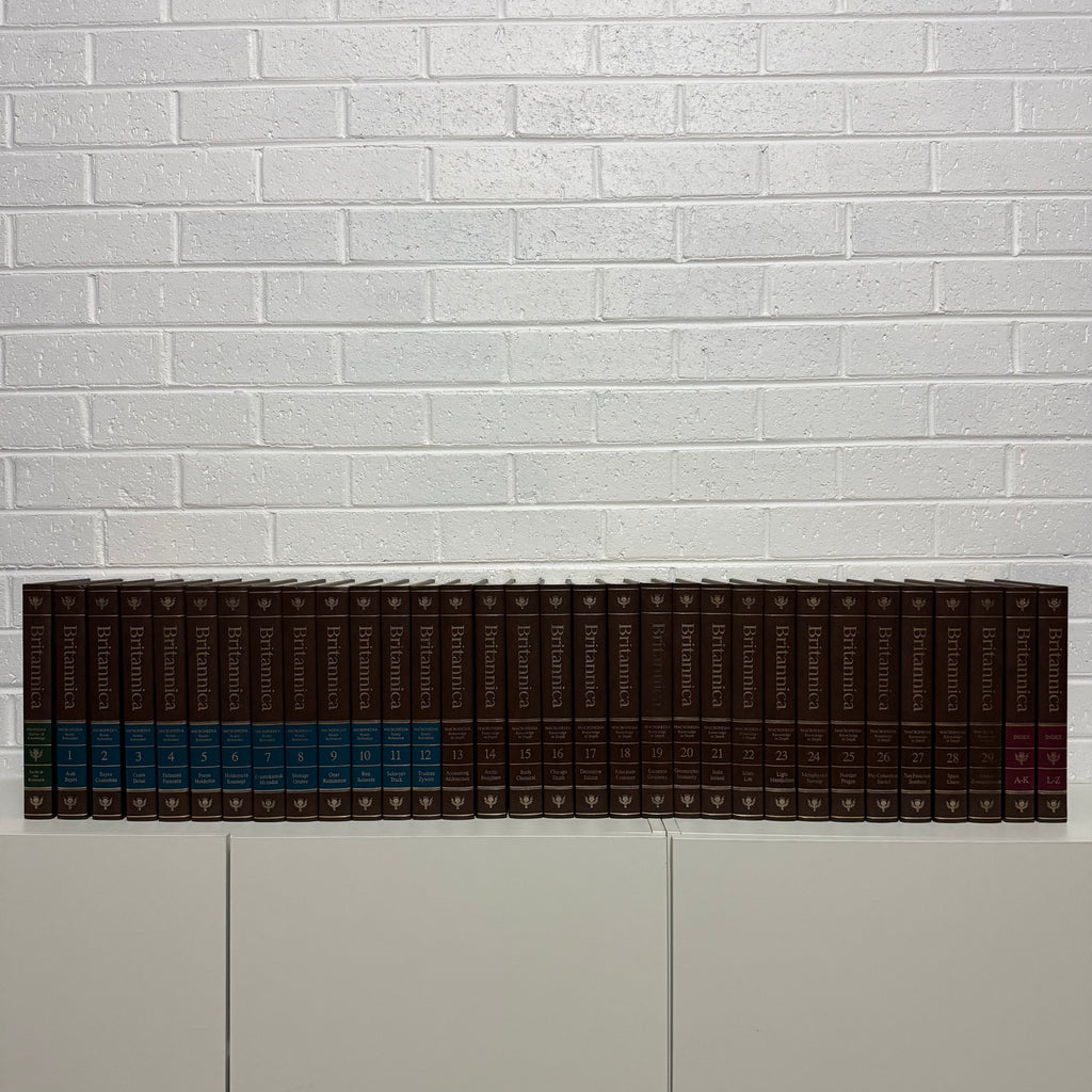 1988 Encyclopaedia Britannica Micropaedia Complete 32 Book Set, Brown Edition