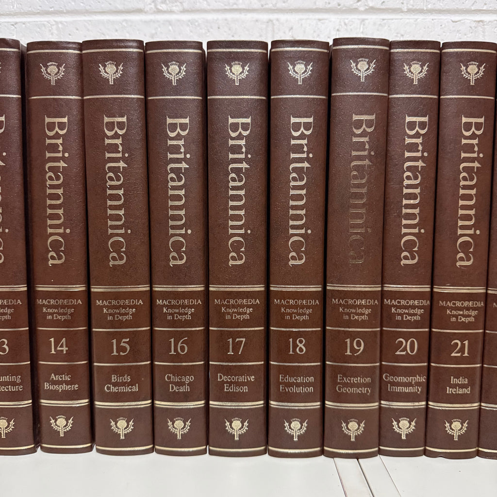 1988 Encyclopaedia Britannica Micropaedia Complete 32 Book Set, Brown Edition