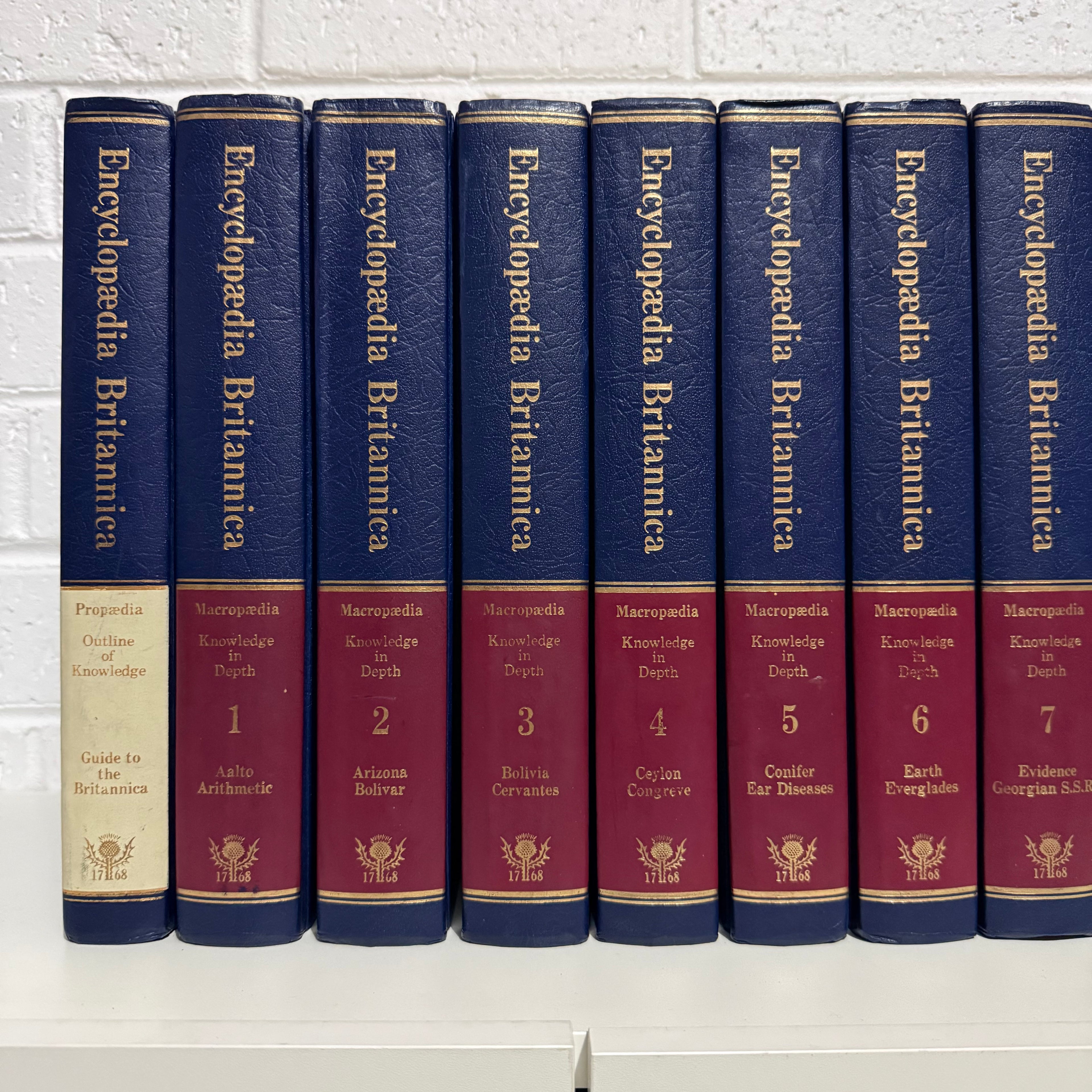 1976 Encyclopaedia Britannica Micropaedia 30 Complete Book Set - Blue Edition