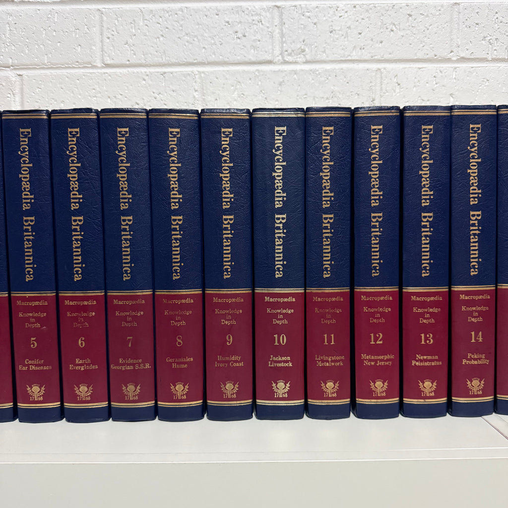 1976 Encyclopaedia Britannica Micropaedia 30 Complete Book Set - Blue Edition