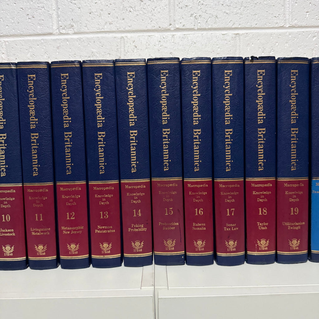 1976 Encyclopaedia Britannica Micropaedia 30 Complete Book Set - Blue Edition