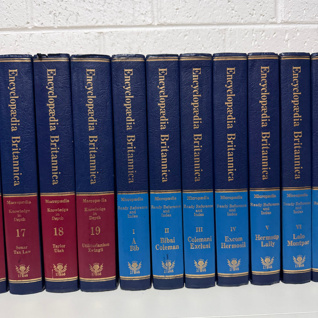 1976 Encyclopaedia Britannica Micropaedia 30 Complete Book Set - Blue Edition
