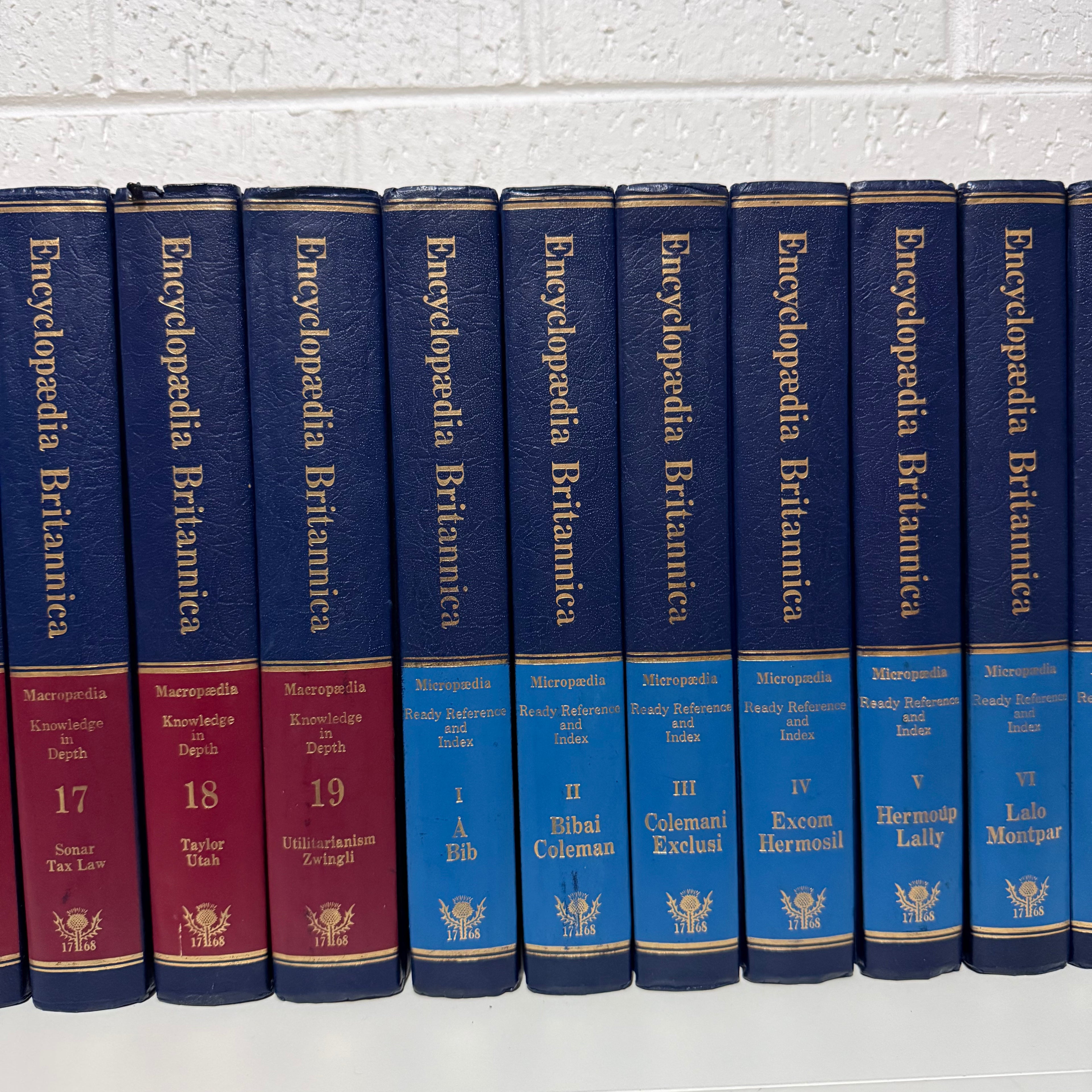 1976 Encyclopaedia Britannica Micropaedia 30 Complete Book Set - Blue Edition